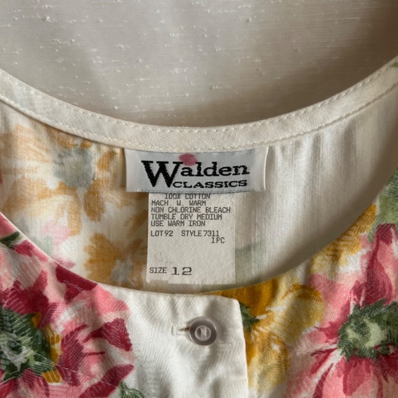 Vintage Floral Dress Walden Classics Size 12 Midi or Tea Length SO PRETTY - Picture 6 of 11